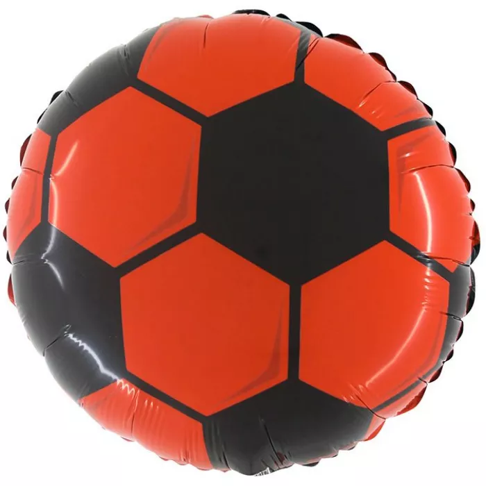 Fotbalový míč - Červeno černý