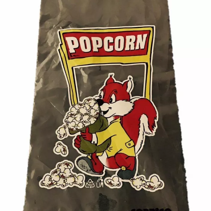 Igelitový obal na popcorn "Veverka" - 250 Ks
